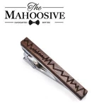 Wooden wood tie bar men jewelry gifts for men gemelos tie pin