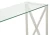 X tempered glass European metal leg wall console table