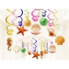 XL064 Foil HangIng Swirls Marine Animal Conch /shell /sea horse hanging decorations kids birthday party decorations