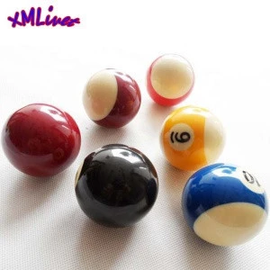 xmlivet 52.25mm=2 1/16 inch Billiards Pool cue balls  Resin colorful durable Nine-Ball Cue Balls Billiards accessories