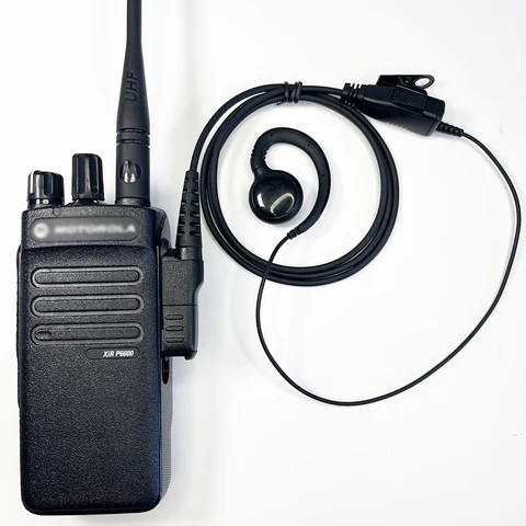 XPR3500e C-Swivel Shape Walkie Talkie Earpiece Surveillance Headset with Mic PTT for XIR P6620 E8600 E8608 DP2400 DP2600 Radio