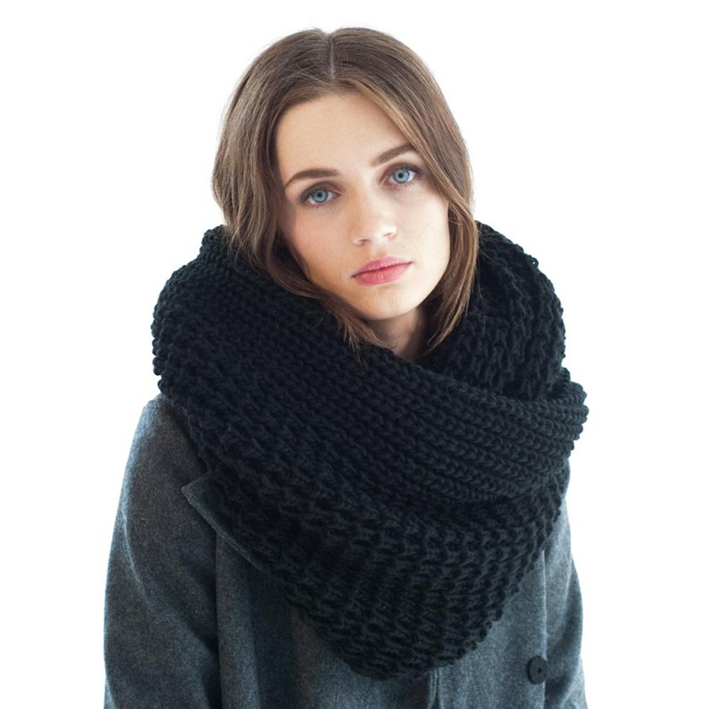 Y-F luxury Knit Ladies Oversized Loop winter Boho designer Infinity scarf styles shawl scarves