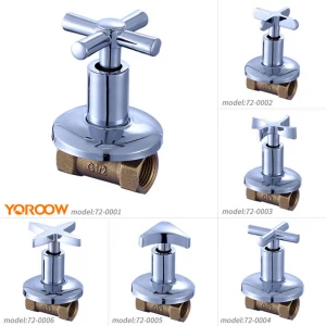 YOROOW good price OEM chrome plate brass conceal stop valve zinc handle  brass body concealed valve for bathroom