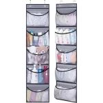 YOSHI Door Hanging Storage Bag with 5 Mesh Pockets Children Room Organizer Pockets for Stuffed Toys Underwears Cosmetic Sundries