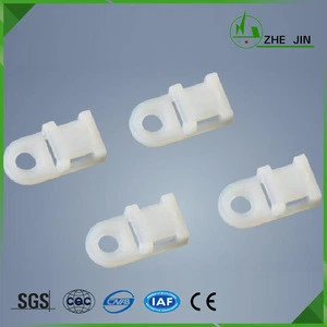 Zhe Jin Low Price Plastic Saddle Type Cable Tie Mount With Nylon66 Material