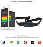 ZHUNDUO new product Heart Rate Meter Sport Training Fitness Heart Rate Chest Strap Smart Bluetooth ANT+ Heart Rate Belt