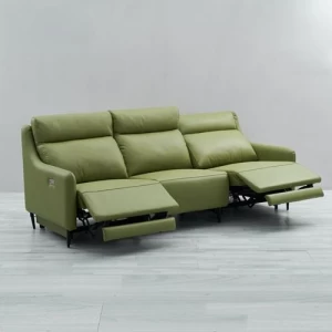 Italian Minimalist Leather Smart Sofa Three-Seat First-Class Fashion Space Capsule Electric Function Sofa