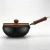 Import Suerma Persimmon Design Deep Belly Cast Iron Wok Uncoated Non-stick Iron Pan With Wooden Handle Dual Lid Options For Al from China