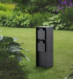Outdoor Waterproof Wall Socket IAluminum & Plastic Housing Exterior Power Outlet for Garden