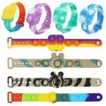 Electronic Wristband Sensory Wrist Strap Autism Kids Push Bracelet Led Silicone Stress Relief Fidget Watch