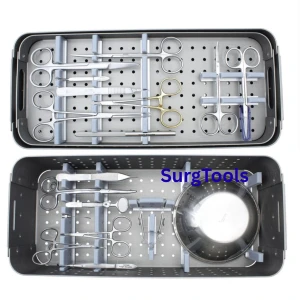 Professional Ophthalmic Eye Surgery Kit – Micro Scissors, Forceps & Surgical Instruments Set