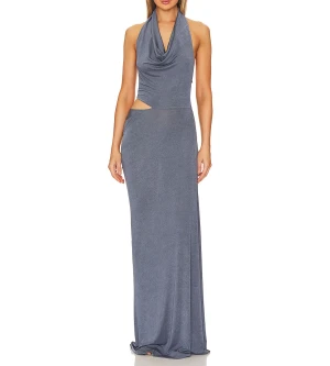 Custom halter dress slit design personalized style
