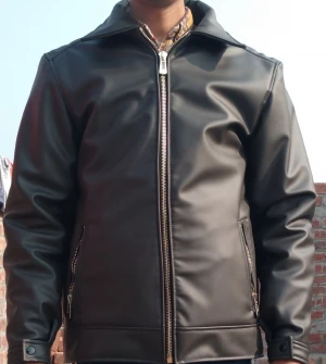 Men Custom Made Artificial Leather Jacket