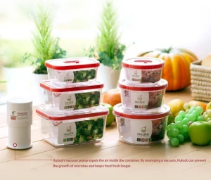 Hulock vacuum airtight food storage container 6pcs combo set