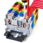 WEIDE PT 2.5 Electric Nylon Plastic Feed Through Screwless Quick Wire Connector Pluggable Push-in Spring Din Rail