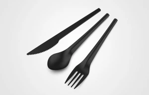 PLA Cutlery Set Black