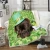 Import 3D Dog Sherpa Blanket Animal Fur Throw Blanket for children Brown Gray Bedding from China