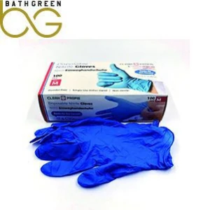 Disposable medical cheap nitrile exam gloves blue