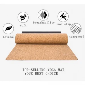 Cork rubber yoga mat
