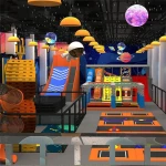 Indoor playground trampoline for children to play with
