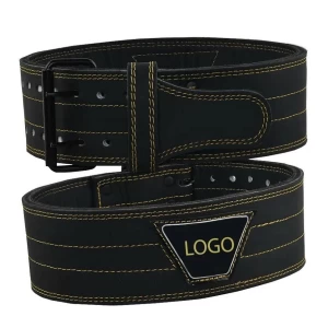 Custom high quality Cowhide Leather Belt Gym Weight Lifting Lever Belt Power lifting Belt Waist Trainer Belt
