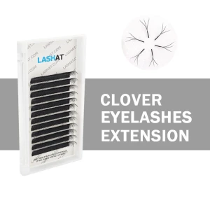 lash custom private label pre made fan clover eyelash 3D 4D 5D clover lashes W shape lash extensions