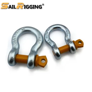 Rigging Hardware G-209 CE US Type Free Drop Forged Zinc-plated Screw Pin Anchor Shackle
