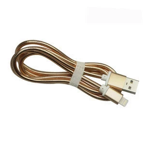 1 meter length metal spring usb cable