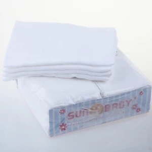 100% Cotton Raw White Muslin Cloth Fabric 80x80cm Baby Diaper