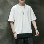 100% cotton summer simple comfortable fashion round neck short sleeve T-shirt mens T-shirt
