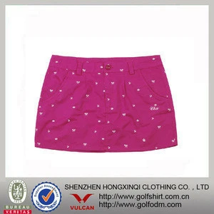 100% cotton womens casual skirt with dot pattern