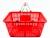 Import 10L-22L supermarket shopping basket, metal handle, portable shopping basket plastic basket from China
