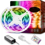 10m Wifi Control Smart LED 12V SMD 5050 RGB Dream Color LED Strip 24keys remote control work with Alexa Google