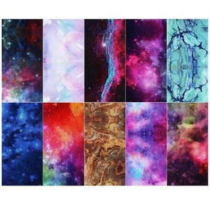 10PCS Nail Foil Sticker Set Holographic Starry Sky Adhesive Wraps Transfer Paper Marble Shining Nail Art Decal Gel Slider