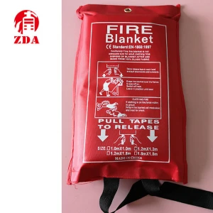 1.2*1.2m kitchen fire blanket in red soft PVC bag