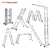 Import 15.4 FT Extendable Aluminum Folding Ladder Aluminum Ladder Tree Stand with Safety Locking Hinges 4 Folds 16 Rungs from China