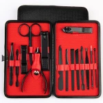 15pcs Professional Manicure Set Pedicure Knife Toe Nail Clipper Cuticle Dead Skin Remover Kit Stainless Steel Feet Care Tool Set