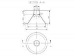 16.1mm big wide stem 54/64mm width Plastic powder funnel for lab home use