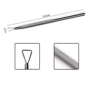 2017 new stainless steel nail glue to remove the planer nail polish remover Nail Cuticle Pusher Manicure Gel Polish Remover