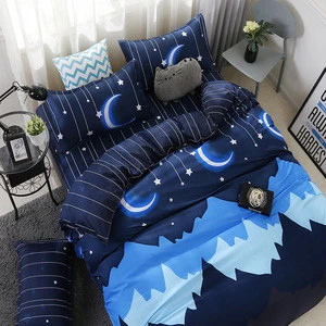 2018 New Cheap 100% cotton / polyester 4pcs Bedding Set / bed Sheets