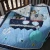 Import 2018 new design wholesale print blue sea monkey cotton polyester baby crib nursery bedding set for boys made in china from China