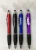 Import 2018 Novelty pens, LED light logo ballpoint pen, shiny laser engraved logo stylus top aluminum roll pen from China