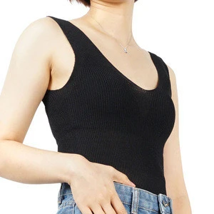 2018 sexy women tank top knitting ropa de mujer sleeveless summer crop blouse ONLY SUPPORT STOCK SALE