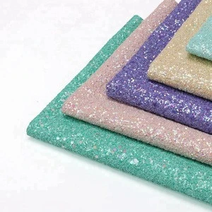2018 the barbie color &pu glitter sheet for making hairbow and baby shoes leather