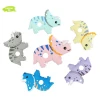 2020 food grade silicone Security Custom Size Triceratops shape Baby sensory teether toys