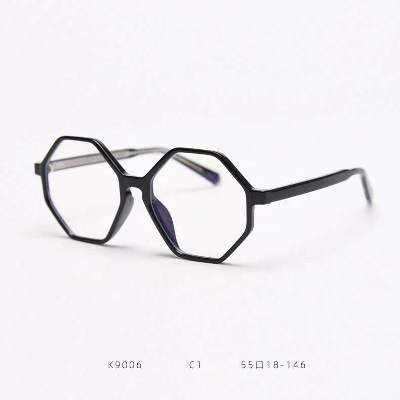 2020 hexagon Acetate Anti-Blue light TR 90 Round Eyewear Glasses frame  YM-WY-K9006