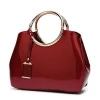 2020 Luxury PU Patent Leather Portable Metal Ring Ladies Fashion Bags Women Handbags