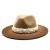 Import 2020 new arrival ombre fedora Big Brim with pearl chain hat gradient two color jazz hat autumn and winter wool felt hat from China
