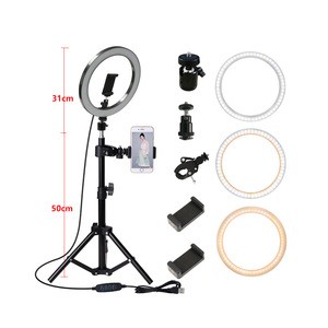2020 New Arrival Tiktok Ring Light Tripod Stand With Ring Light Led 10 12 16 18, Portable Studio Film Led Ring Lamp With Remote@