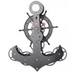2020 New Design Old Vintage Style Antique Large Modern Plastic Mechanical Big Moving Quatrz Gear Desk Table Top Wall Clock